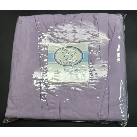 Koala Baby Crib Dust Ruffle Cotton 28 X 52 Inches Lavender Purple NIP JJ3978 - Picture 2 of 5